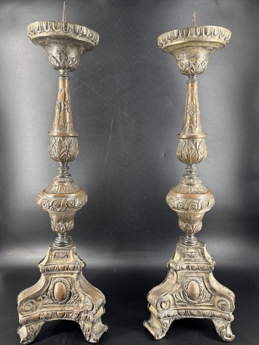 Antike altarleuchter barock - 2,