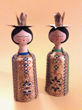 2 Kerzenständer Kerzen