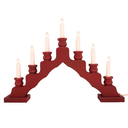 Schwedenleuchter bordeaux